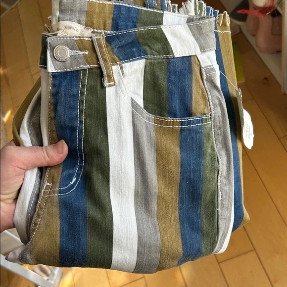 Altar'd State Multicolor Striped Flare Bell Bottom Jeans Size XS - Picture 14 of 15
